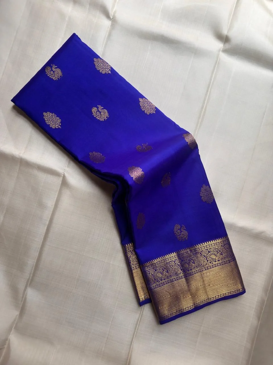 Royal Blue Kanchipuram Handloom Bridal Silk Saree